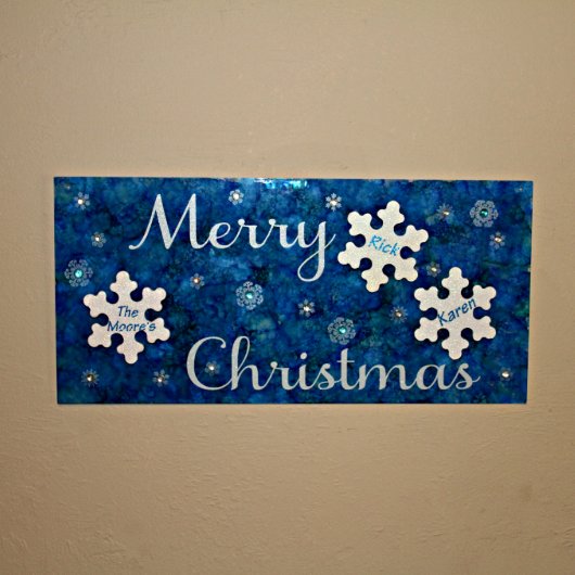Merry Christmas Snowflake Sign (Front)