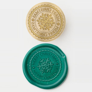 Merry Christmas Snowflake Wax Seal Stamp