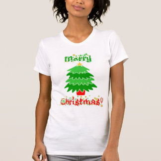 Merry Christmas Snowflakes and Tree T-Shirt