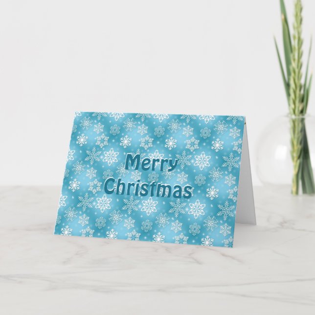 Merry Christmas snowflakes Card (Front)