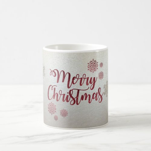 Merry ChristmasSnowflakes Coffee Mug