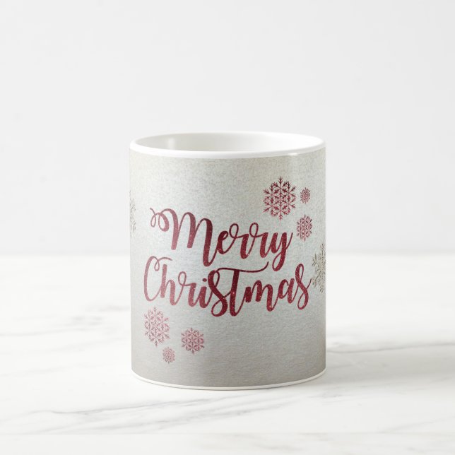 Merry Christmas,Snowflakes Coffee Mug (Center)