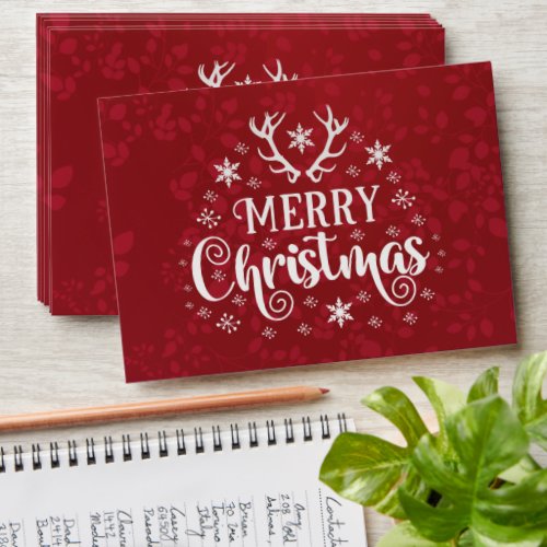 Merry Christmas Snowflakes Envelope