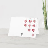 Merry Christmas Snowflakes Folded Card (Back)