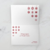 Merry Christmas Snowflakes Folded Card (Inside)