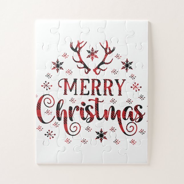 Merry Christmas Snowflakes, Happy New Year Jigsaw Puzzle (Vertical)