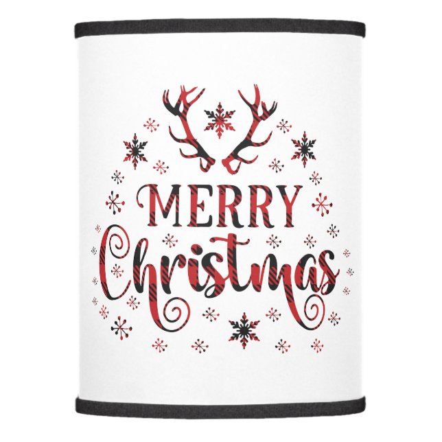 Merry Christmas Snowflakes, Happy New Year Lamp Shade (Front)