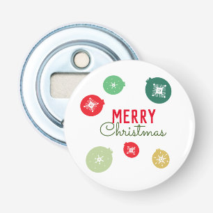 Merry Christmas Snowflakes Ornament Bottle Opener