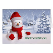Merry Christmas Snowman (Front Horizontal)