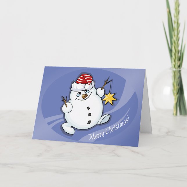 Merry Christmas Snowman card (Front)