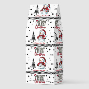 Merry Christmas Snowman design Roasted Coffee