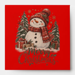 Merry Christmas Snowman Envelope
