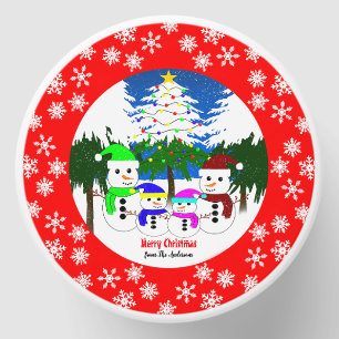 Merry Christmas! Snowman Family Mini Candle Favors
