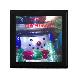 Merry Christmas Snowman Gift Box