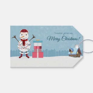 Merry Christmas Snowman Gift Tags