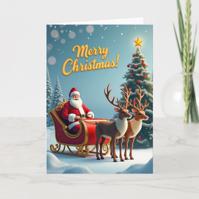 Merry Christmas Snowman Grandson Card (Front)