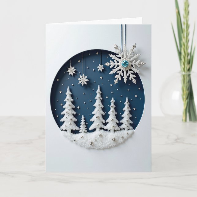 Merry Christmas Snowman Grandson Card (Front)