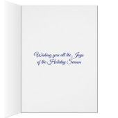 Merry Christmas Snowman Holding Snowflake Card (Inside (Right))