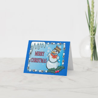 Merry Christmas Snowman Notecard