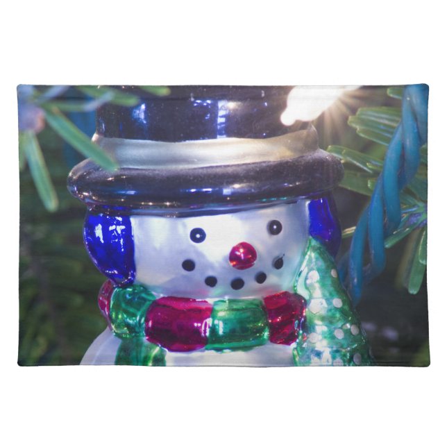 Merry Christmas Snowman Placemat (Front)