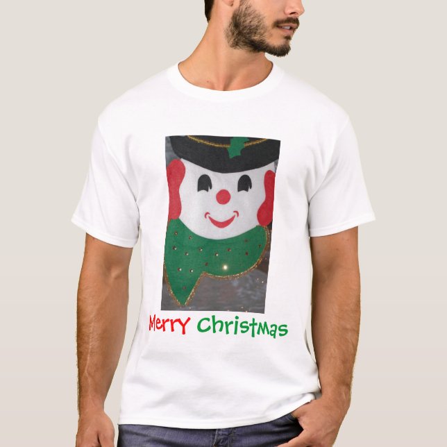 Merry Christmas Snowman T-Shirt (Front)