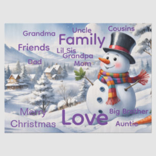 Merry Christmas Snowman Tissue Paper