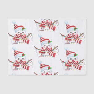 Merry Christmas Snowman Tissue Paper