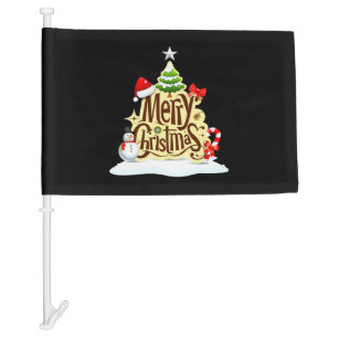 Merry Christmas snowman winter Tank Top Car Flag