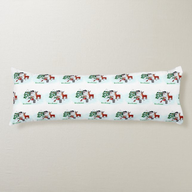 Merry Christmas! Snowman with Friends Body Pillow (Front)