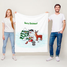 Merry Christmas! Snowman with Friends