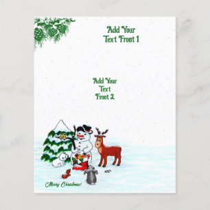Merry Christmas! Snowman with Friends Flyer