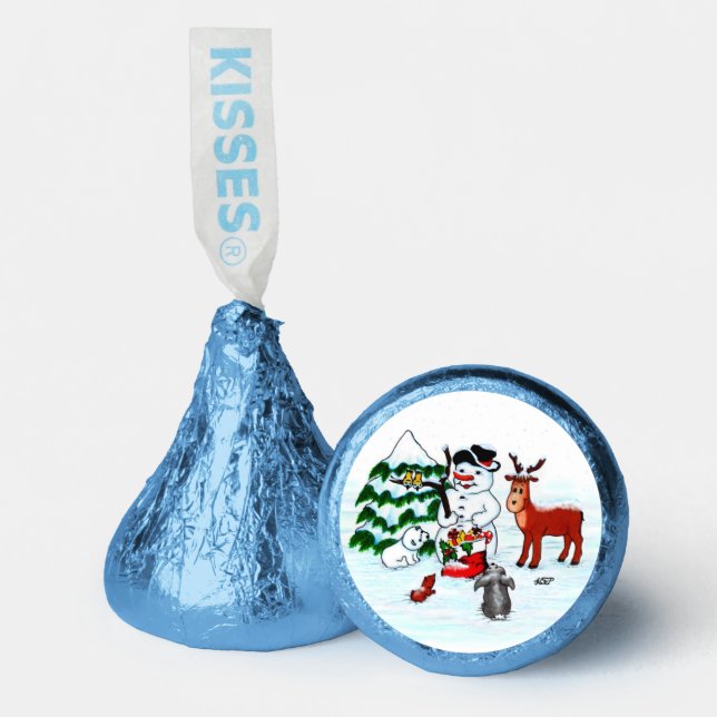 Merry Christmas! Snowman with Friends Hershey®'s Kisses® (Front)