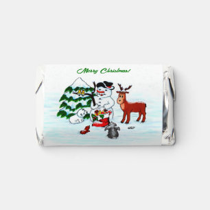 Merry Christmas! Snowman with Friends Hershey's Miniatures