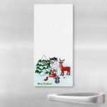 Merry Christmas! Snowman with Friends Magnetic Notepad<br><div class="desc">Merry Christmas! Snowman with Friends - Baby Polar Bear,  Birds,  Moose,  Rabbit,    ~~~ colored pencil drawing by Krisi ArtKSZP ~~~ Store Category >>> Merry Christmas for Kids >>> Snowman with Friends</div>