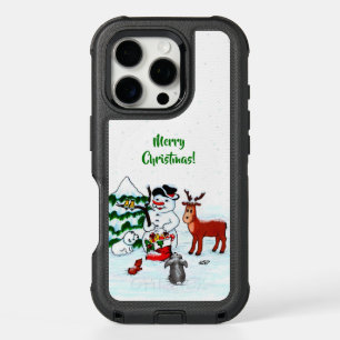 Merry Christmas! Snowman with Friends iPhone 16 Pro Case