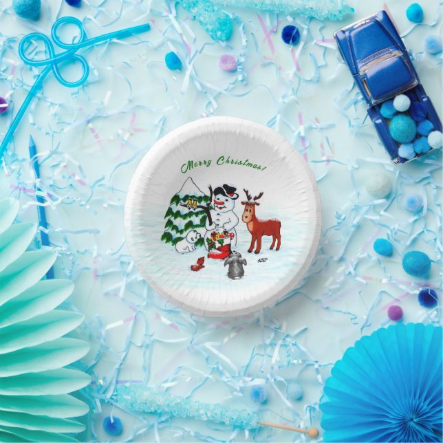 Merry Christmas! Snowman with Friends Paper Bowls (Party)