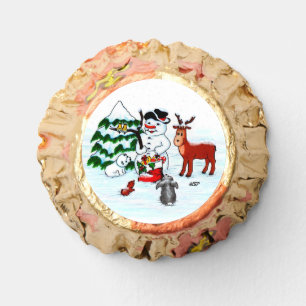 Merry Christmas! Snowman with Friends Reese's Peanut Butter Cups