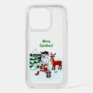 Merry Christmas! Snowman with Friends iPhone 15 Pro Case