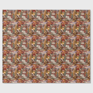 Merry Christmas Snowman Wrapping Paper