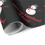 Merry Christmas Snowman wrapping paper<br><div class="desc">Merry Christmas Snowman wrapping paper. Customize Name or Wordings. Perfect for Christmas or Holiday gift-wrapping and crafting. For further customization,  please click the "Customize it" button and use our design tool to modify this template.</div>