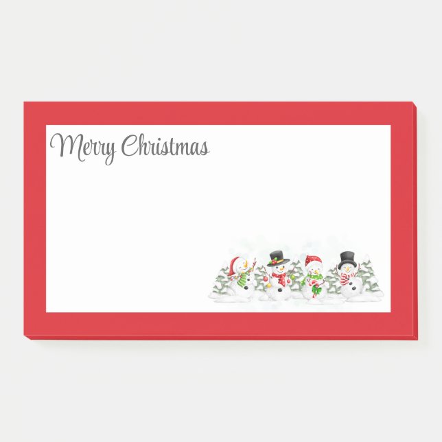 Merry Christmas Snowmen Notes (Front)