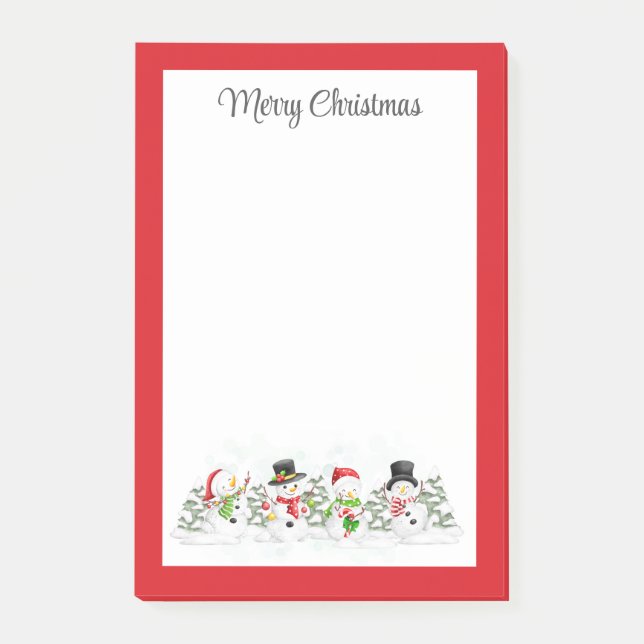 Merry Christmas Snowmen Notes (Front)