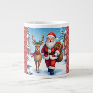 Merry Christmas, Snowy Christmas Wonderland Giant Coffee Mug