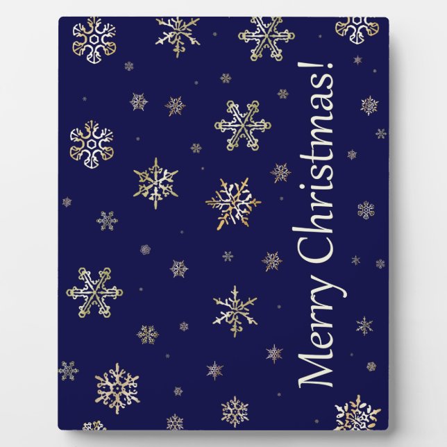 Merry Christmas Snowy Night Plaque (Front)