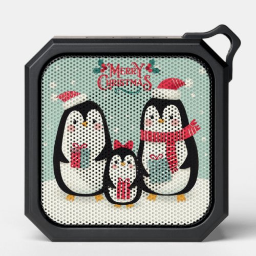 Merry Christmas snowy penguins Bluetooth Speaker