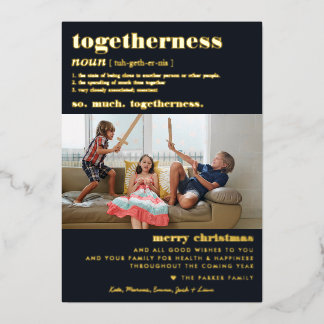 Merry Christmas | So Much Togetherness Definition  Foil Holiday Card