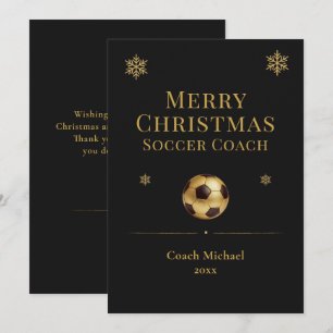 Merry Christmas Soccer Coach Personalized Holiday Card