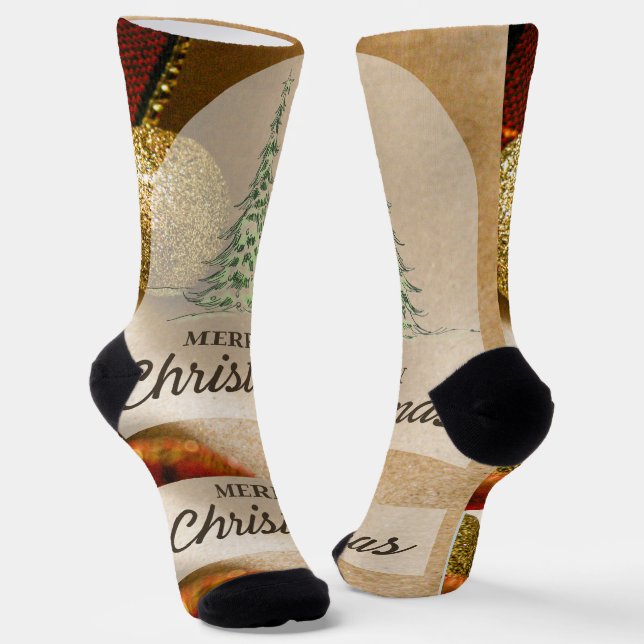 Merry Christmas Socks (Angled)