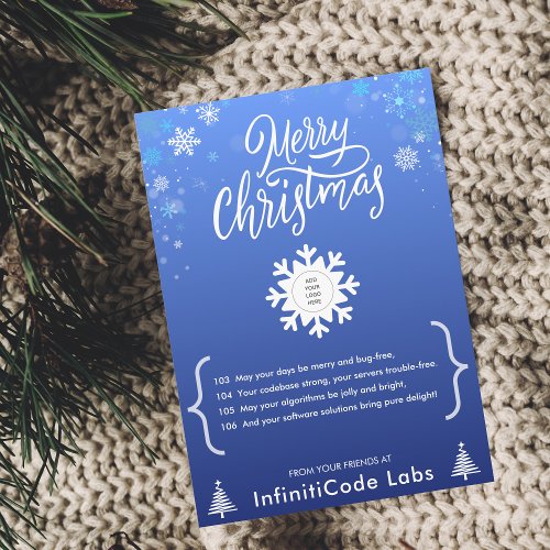 Merry Christmas Software Development Company Logo Holiday Card