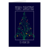 Merry Christmas Son, Colorful Tree Swirls (Front)